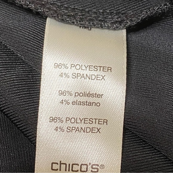 Chico’s Easywear Black Wire Collar Cardigan Size 1 Medium Minimalist Whimsigoth - Picture 5 of 7